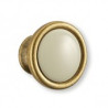 Bouton de meuble porcelaine et zamack bronzé