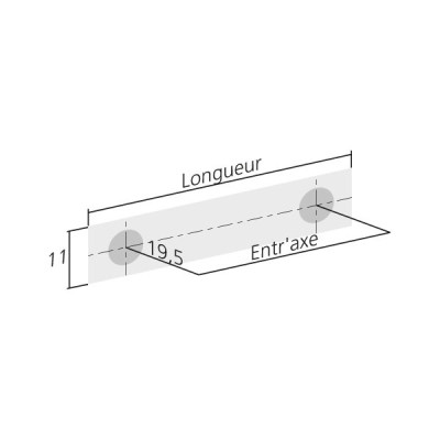 Poignée de meuble ANGLE - Look inox