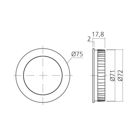 Poignée cuvette ronde magnétique