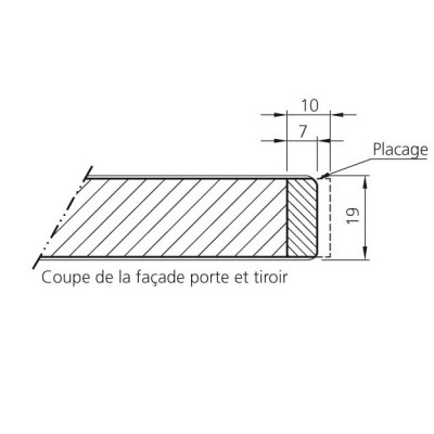 Porte de cuisine sur-mesure ALPHA bois