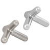 Bouton de meuble look inox TRIO