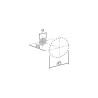 Bouton de meuble look inox TRIO