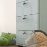 Bouton de meuble look inox TRIO