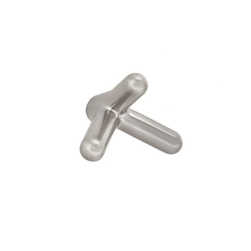 Bouton de meuble look inox TRIO