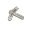 Bouton de meuble look inox TRIO