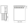 Porte-pantalons coulissant chromé simple avec range-accessoires