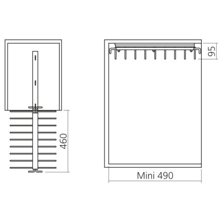 Porte pantalons coulissant chromé simple