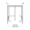 Barre de penderie escamotable premium pour caisson de meuble