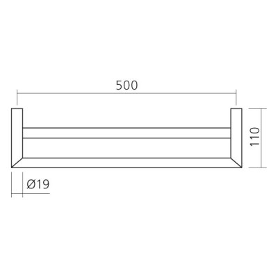 Porte serviettes double ANGLE