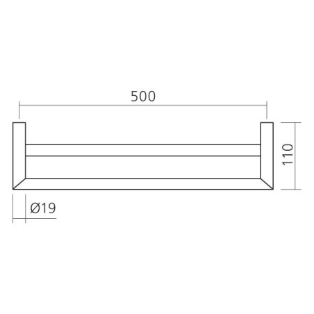 Porte serviettes double ANGLE