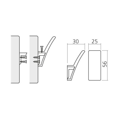 Patère inox SLIDE