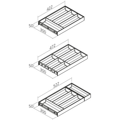 Range-couverts design acier Blanc soie mat