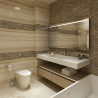 Miroir avec luminaire simple bandeau SPIRIT