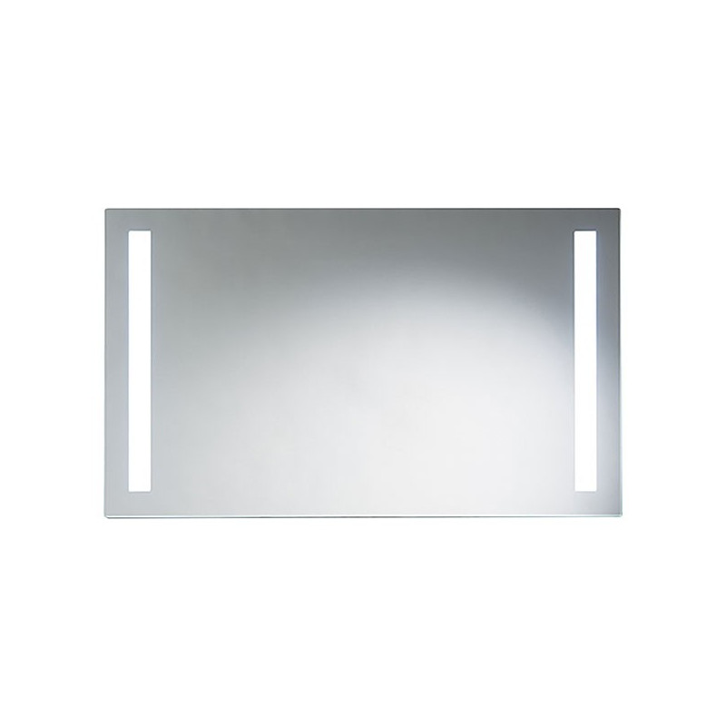 Miroir avec luminaire double bandeau