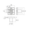 Serrure 1 point cylindre diamètre 16,5 mm