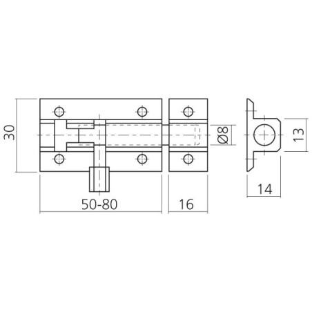 Targette plate