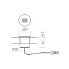 Mini bloc prise USB rond à encastrer