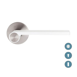 Poignée de porte OUTLINE - Blanc / Look Inox