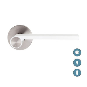 Poignée de porte OUTLINE - Blanc / Look Inox