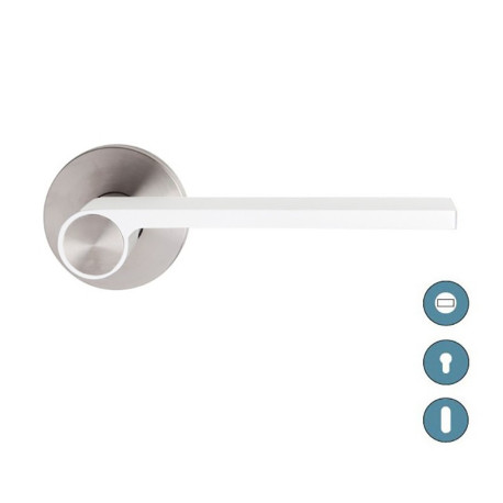 Poignée de porte OUTLINE - Blanc / Look Inox