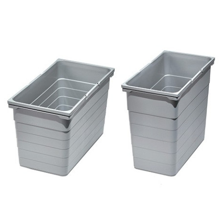 Bac gris poubelle 35 litres