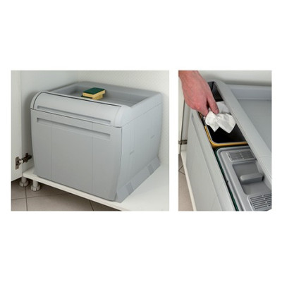 Poubelle tri sélectif coulissante 4 bacs - 50 L