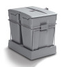 Poubelle tri sélectif 2 bacs - 60 L