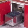 Poubelle tri sélectif 2 bacs - 32 L