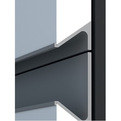 Poignée profil en V15 - Look aluminium