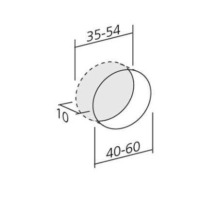 Poignée cuvette ronde ROUND look inox brossé