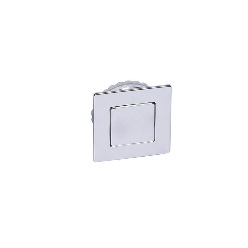 Poignée de meuble cuvette avec couvercle magnétique chromé
