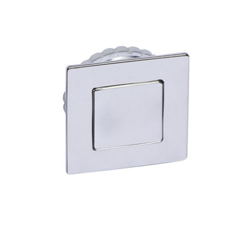 Poignée de meuble cuvette avec couvercle magnétique chromé