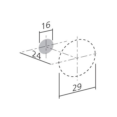 Bouton de meuble rond chromé et blanc