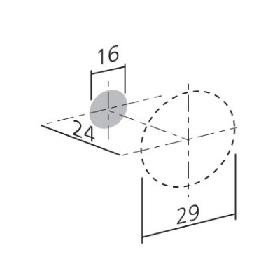 Bouton de meuble - Laiton et blanc