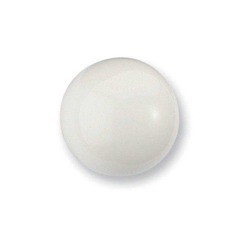 Bouton de meuble forme rond résine blanc