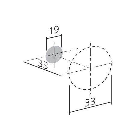 Bouton de meuble forme rond résine blanc