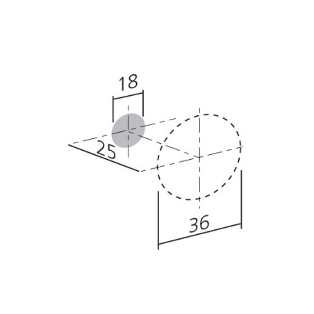 Bouton de meuble champignon diamètre 36