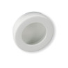 Bouton de meuble cuvette ronde - Blanc