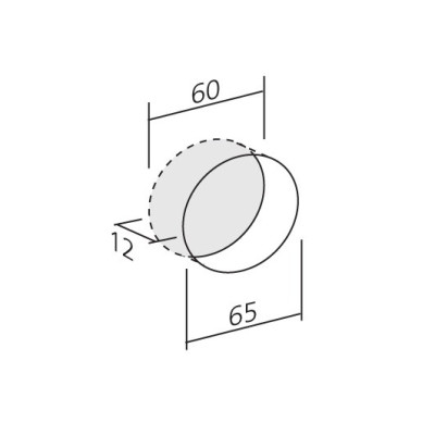 Bouton de meuble cuvette ronde - Blanc