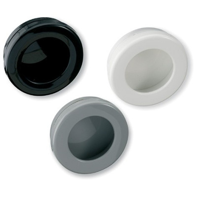 Bouton de meuble cuvette ronde - Blanc