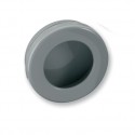 Poignée de meuble ronde cuvette gris diam 35 mm