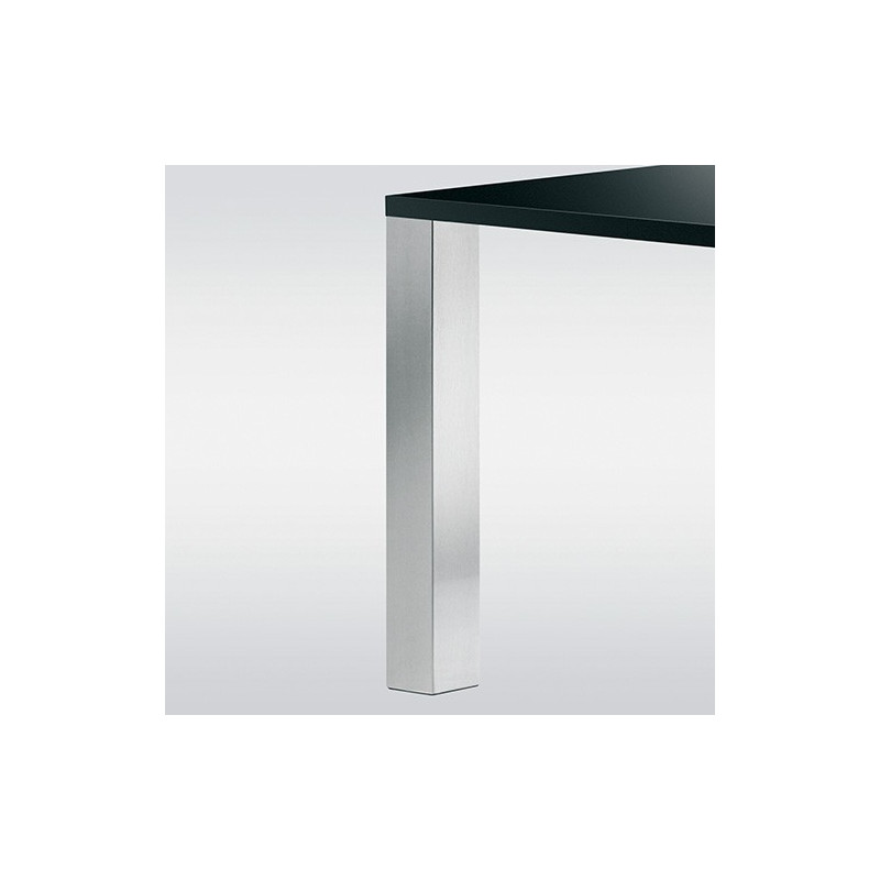 Pied de table look inox forme carré 100 mm