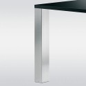 Pied de table look inox forme carré 100 mm