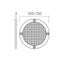 Grille d'aération rond en inox 100 ou 150 mm