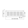 Grille d'aération 220, 300 ou 380 mm look aluminium