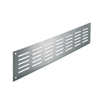 Grille d'aération 220, 300 ou 380 mm look aluminium