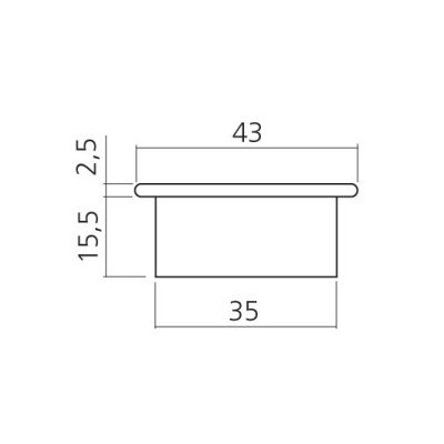 Grille d'aération rond 43 mm à encastrer