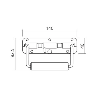Poignée en applique 140 mm pour caisse de transport