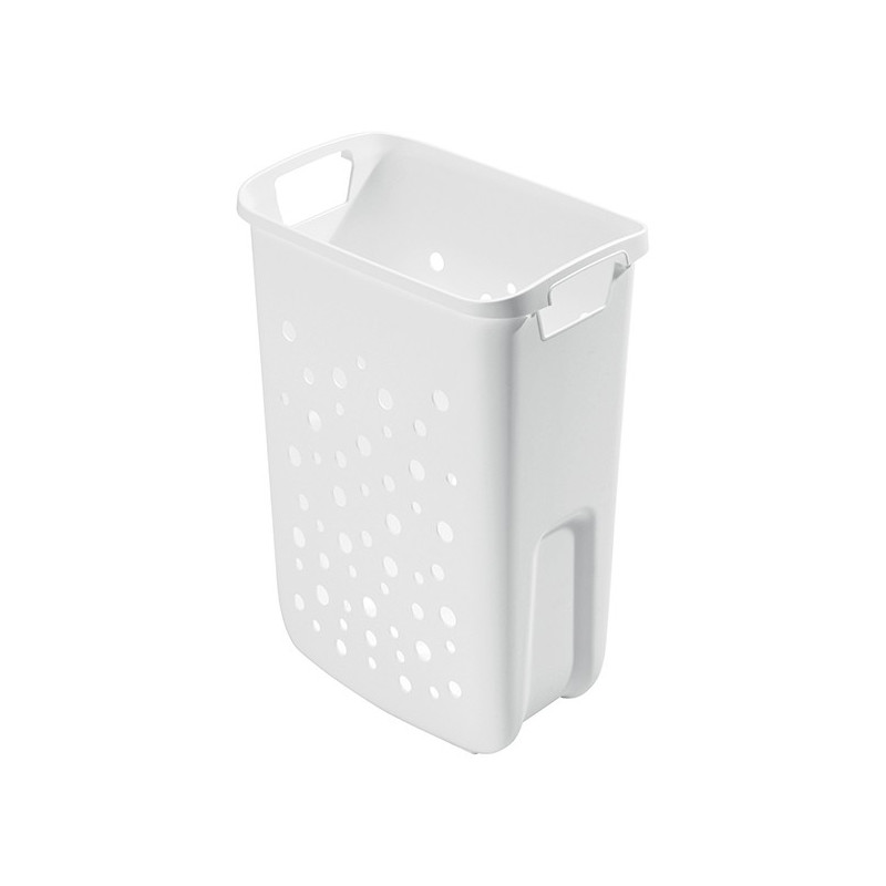 Panier à linge buanderie plastique blanc 50l Couleur blanc Wadiga