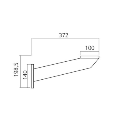 Console de snack aluminium AUSTIN